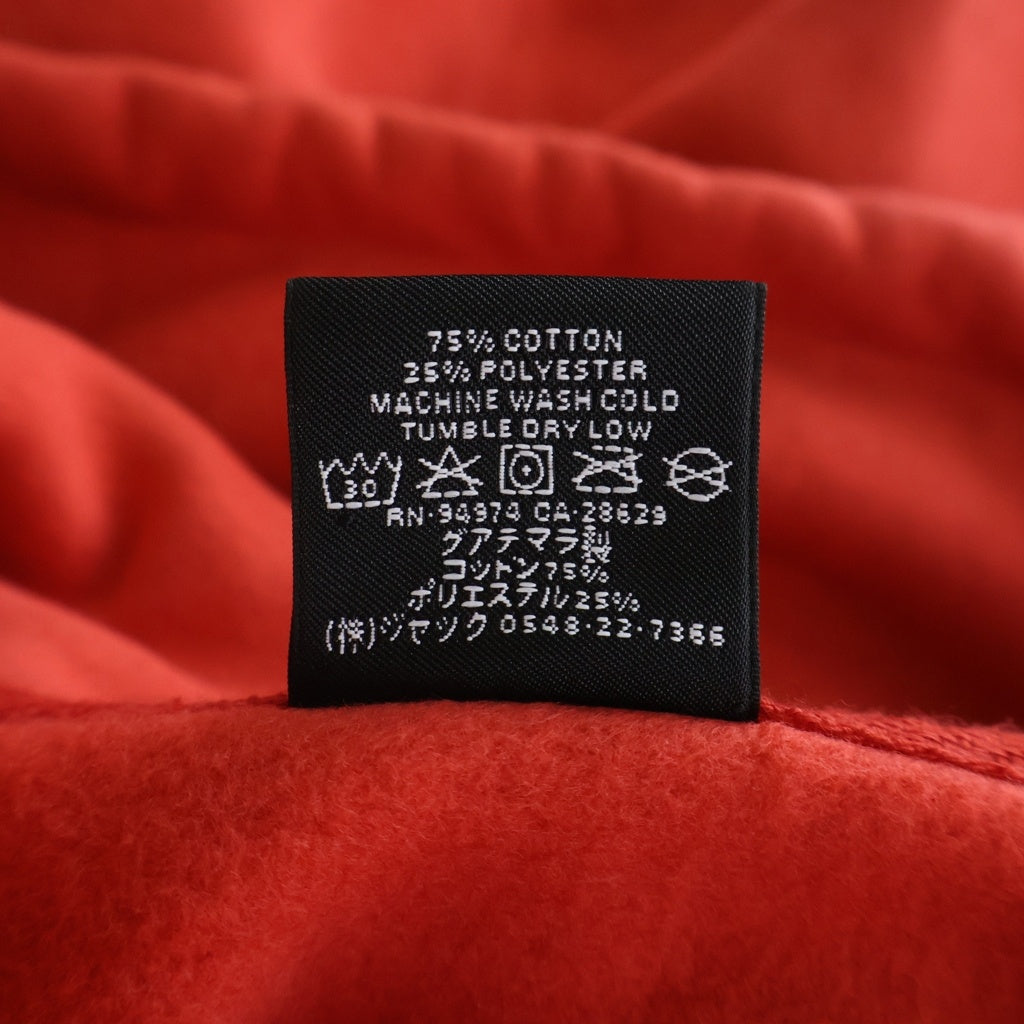 STUSSY(ステューシー) 25SS CLASSIC GEAR HOODIE クラシックギア 両面ロゴプリント プルオーバースウェットパーカー レッド 1925084