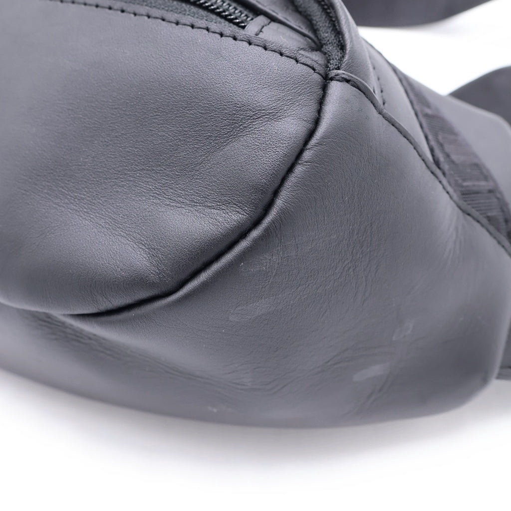 SUPREME(シュプリーム) 23AW Leather Waist Bag ボックスロゴ レザー ウェスト バッグ ブラック