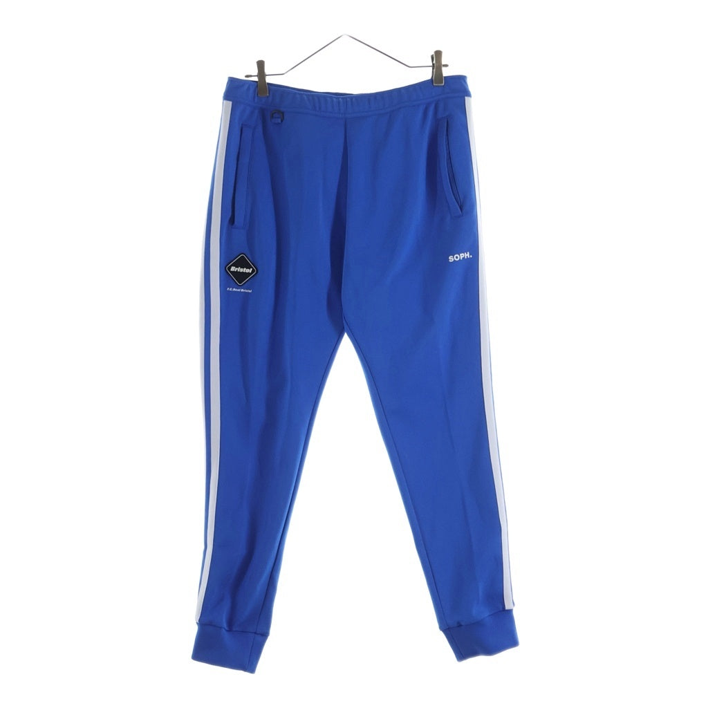 F.C.R.B.(エフシーアールビー) 24AW TRAINING TRACK RIBBED PANTS フロントロゴ サイドライン トレーニング トラックパンツ ブルー FCRB-242036