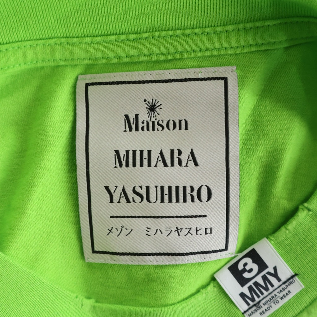 MAISON MIHARAYASUHIRO(メゾンミハラヤスヒロ) 23SS Distressed L/S Tee ディストレスト 両面プリント 長袖Tシャツ カットソー ライトグリーン J10LT531