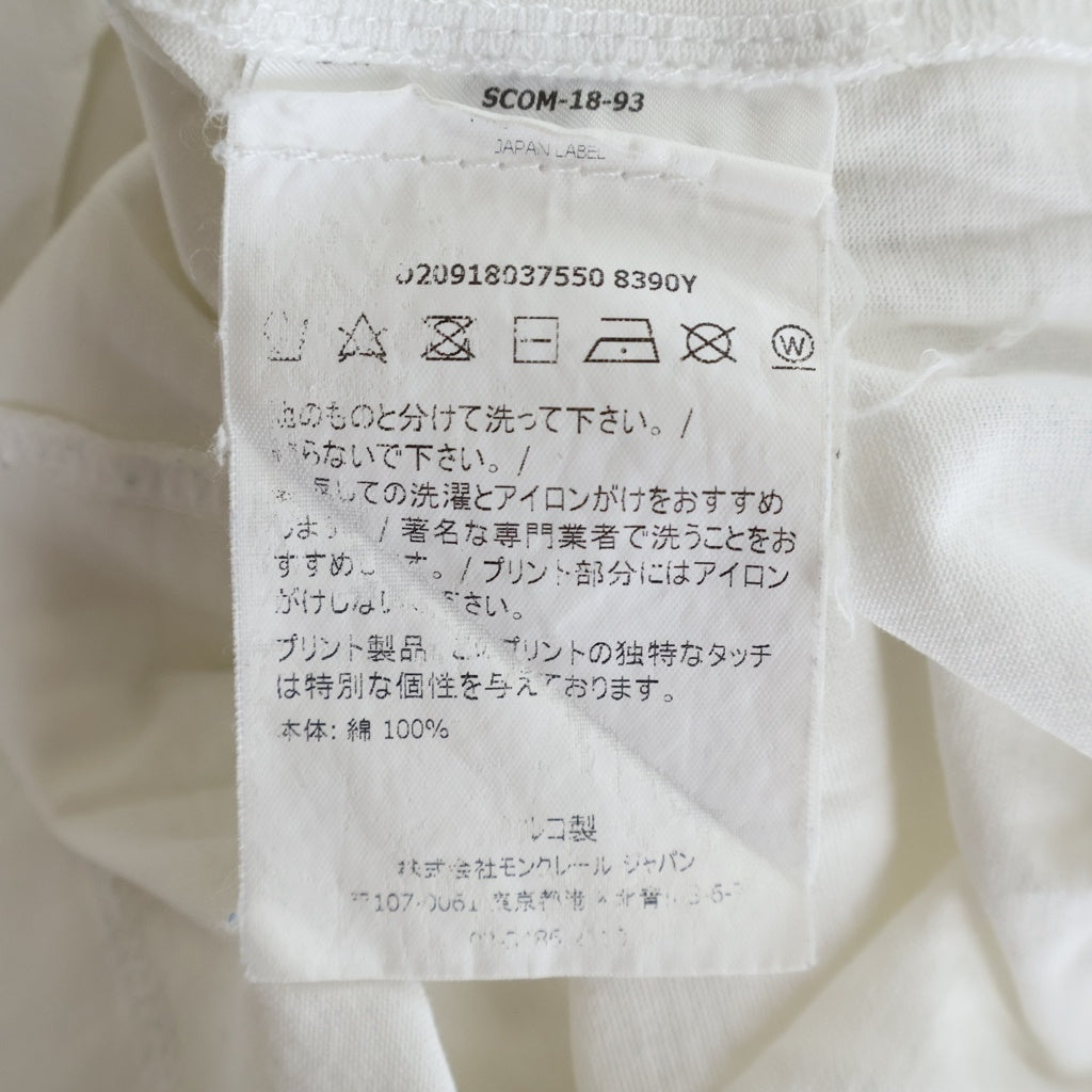 MONCLER(モンクレール) MAGLIA T-SHIRT マグリア フロントロゴプリント 半袖Tシャツ カットソー ホワイト D20918037550