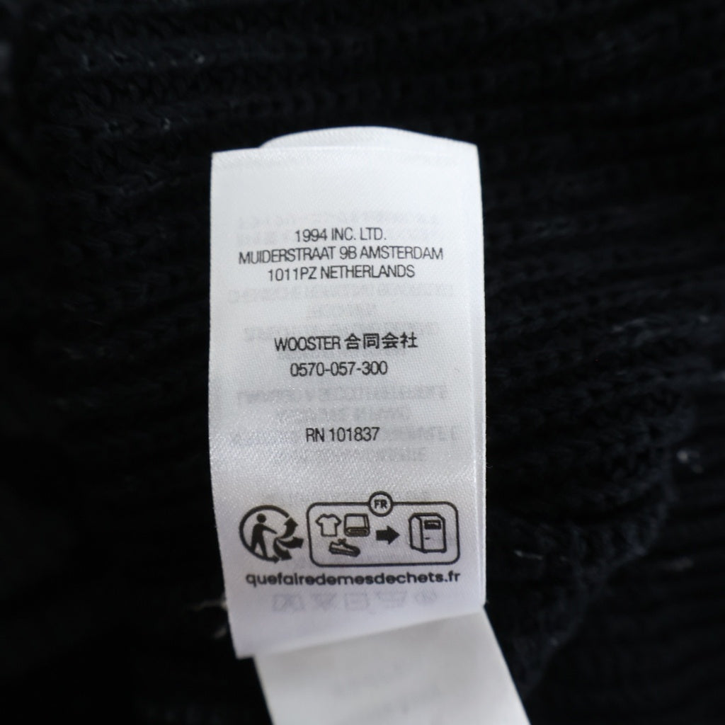 SUPREME(シュプリーム) 24SS Printed Paisley Sweater ペイズリープリント 総柄 フロントロゴ刺繍 コットンニット クルーネック セーター ブラック