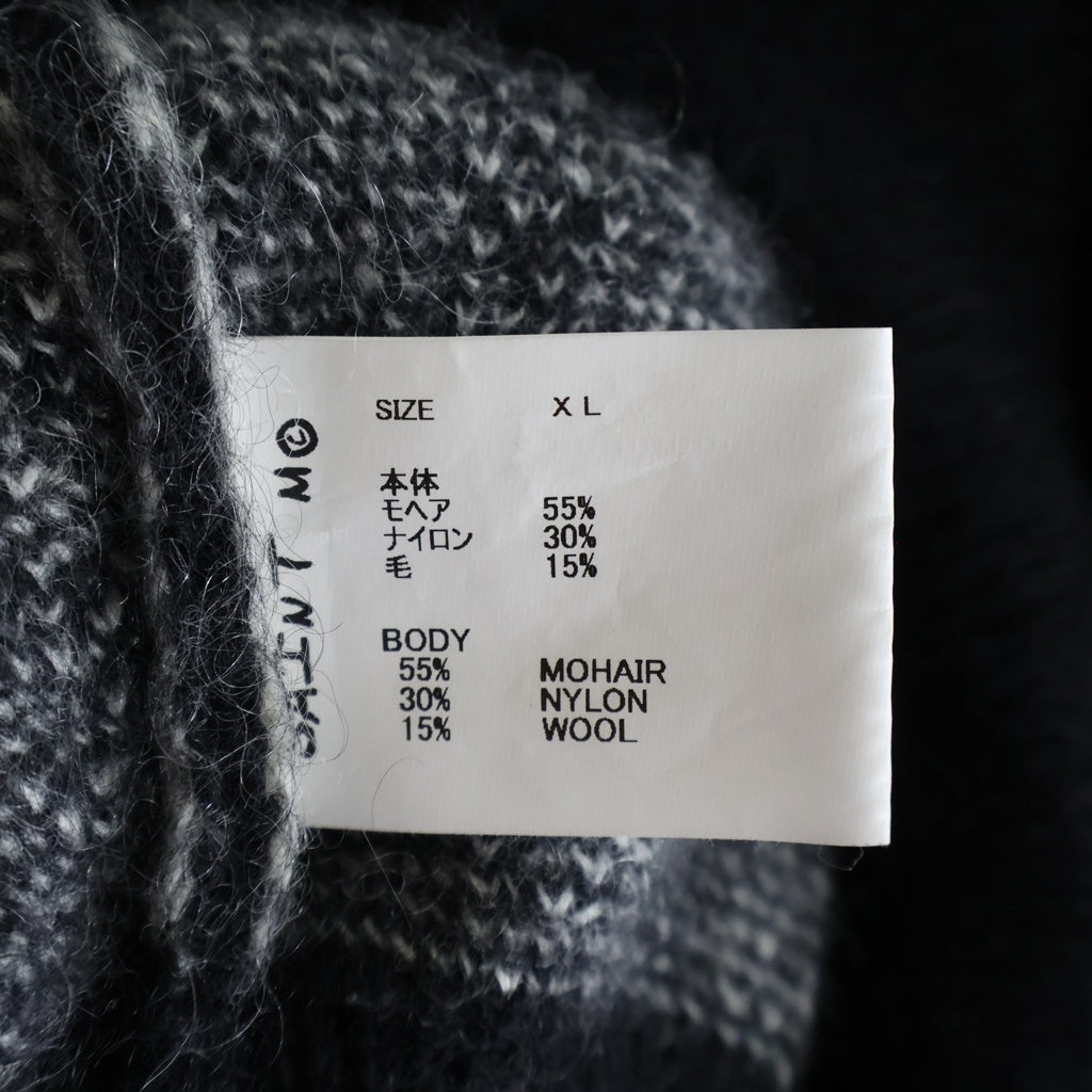 SAINT MICHAEL(セントマイケル) 23AW CREW NECK KNIT フロントロゴ クルーネックニット セーター ブラック SM-A23-0000-042