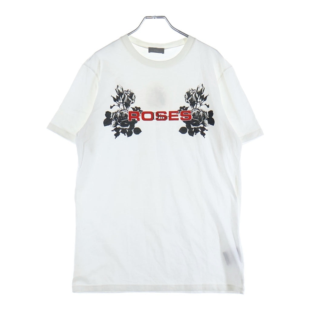 Christian Dior(クリスチャンディオール) 18SS ROSES フロントプリント 半袖Tシャツ カットソー ホワイト 733J603I0212