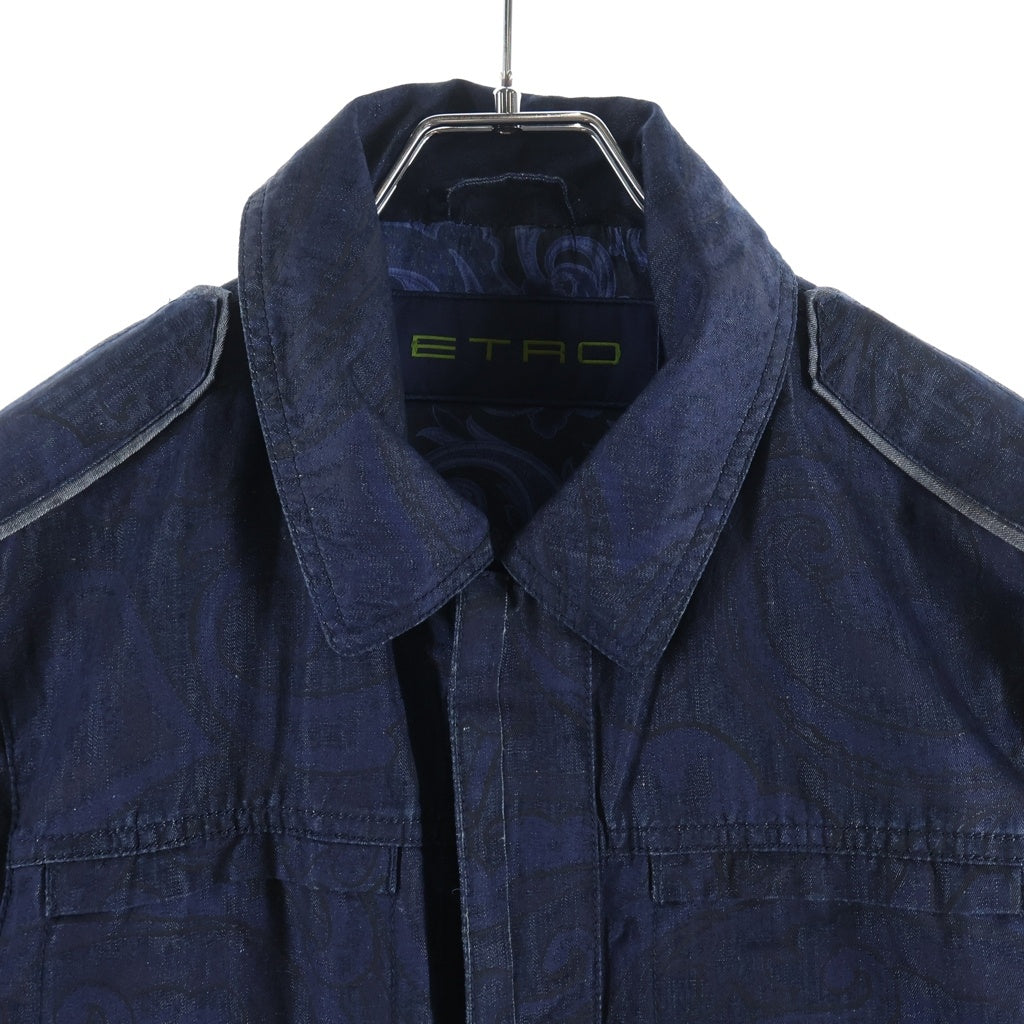 ETRO(エトロ) ペイズリー総柄 デニムジャケット インディゴ 171-1S638-1263