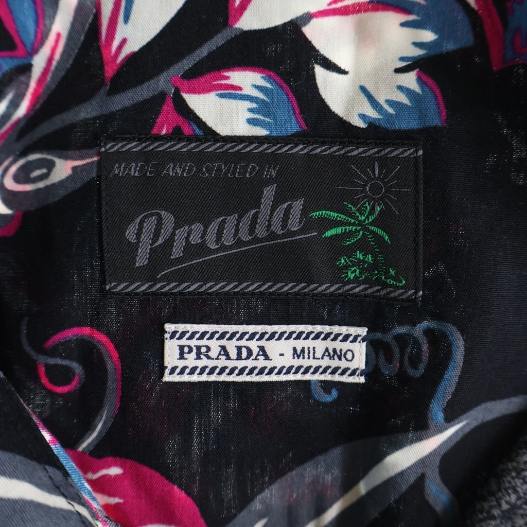 PRADA(プラダ) フラワー総柄 コットン 長袖シャツ マルチ