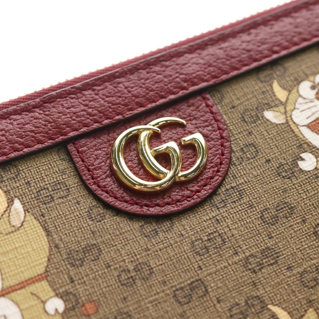 GUCCI(グッチ) ×ドラえもん ミニGGスプリーム キャンバス クラッチバッグ ブラウン 654503 2TTAG レディース