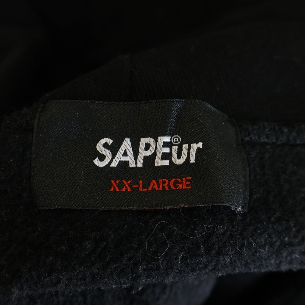 SAPEur(サプール) BIG3 両面プリント プルオーバーパーカー フーディー ブラック