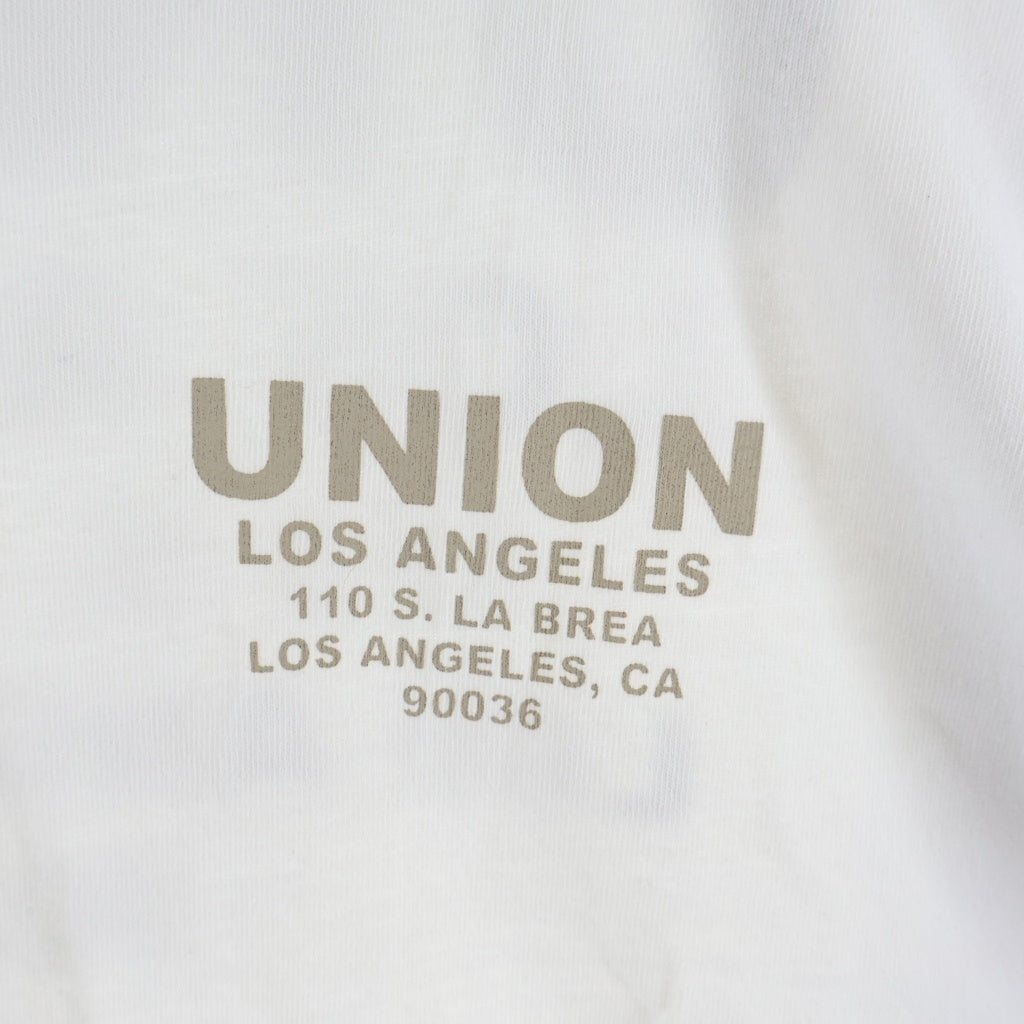 UNION(ユニオン) 両面ロゴプリント 長袖Tシャツ カットソー ホワイト