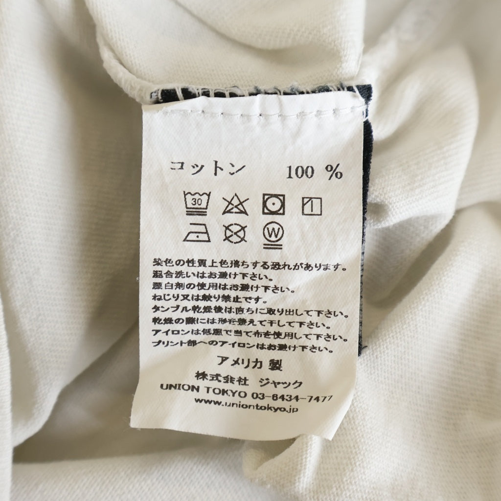 UNION(ユニオン) 両面ロゴプリント 長袖Tシャツ カットソー ホワイト