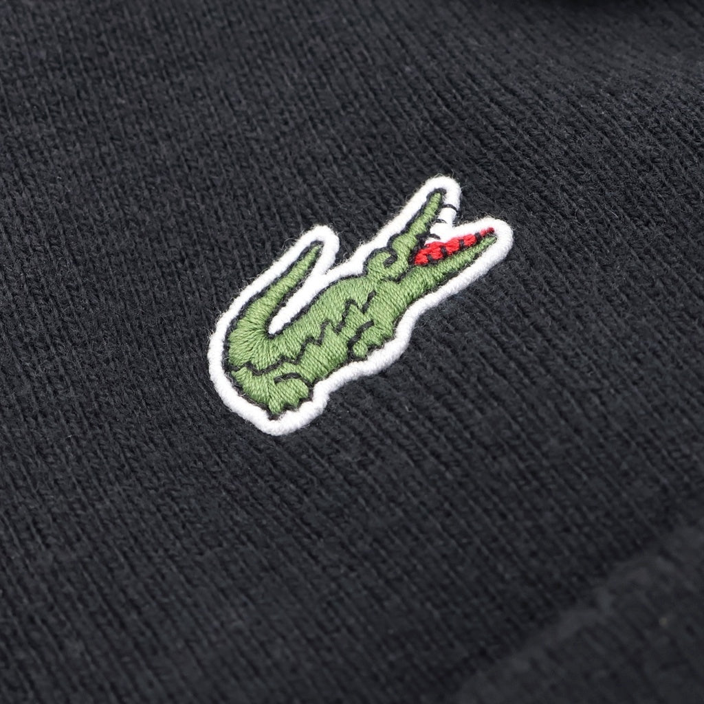SUPREME(シュプリーム) 19AW ×LACOSTE Beanie ロゴ刺繍 ビーニー ニット帽 ブラック