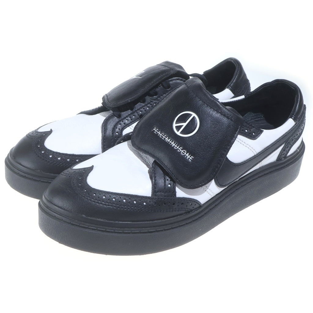 NIKE(ナイキ) ×PEACEMINUSONE KWONDO1 ピースマイナスワン レザーローカットスニーカー ブラック/ホワイト US10.5/27.5cm DH2482-101