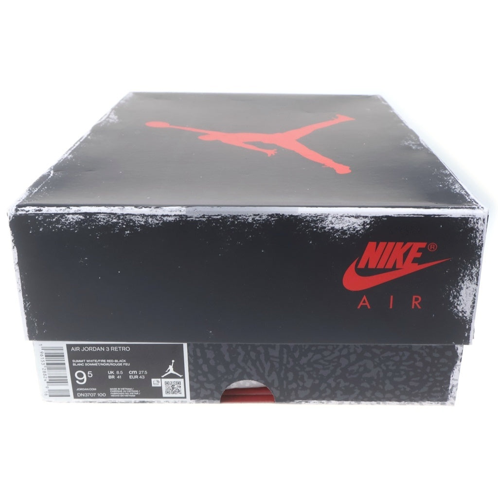 NIKE(ナイキ) AIR JORDAN3 RETRO WHITE CEMENT REIMAGINED エアジョーダン3 レトロ ホワイト セメント リイマジンド ハイカットスニーカー US9.5/27.5cm DN3707-100