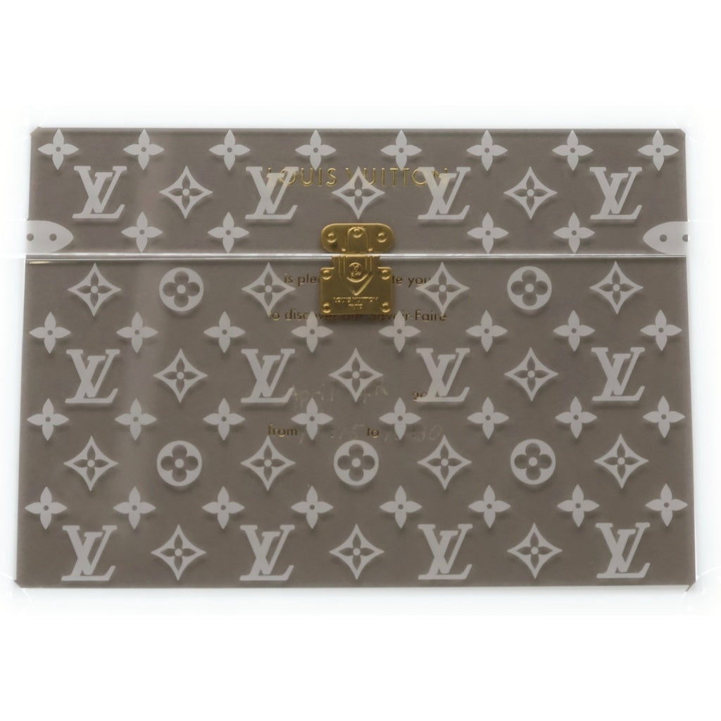 LOUIS VUITTON(ルイヴィトン) Invitation Case 招待状 ゴールド金具 ガラス ケース ホワイト