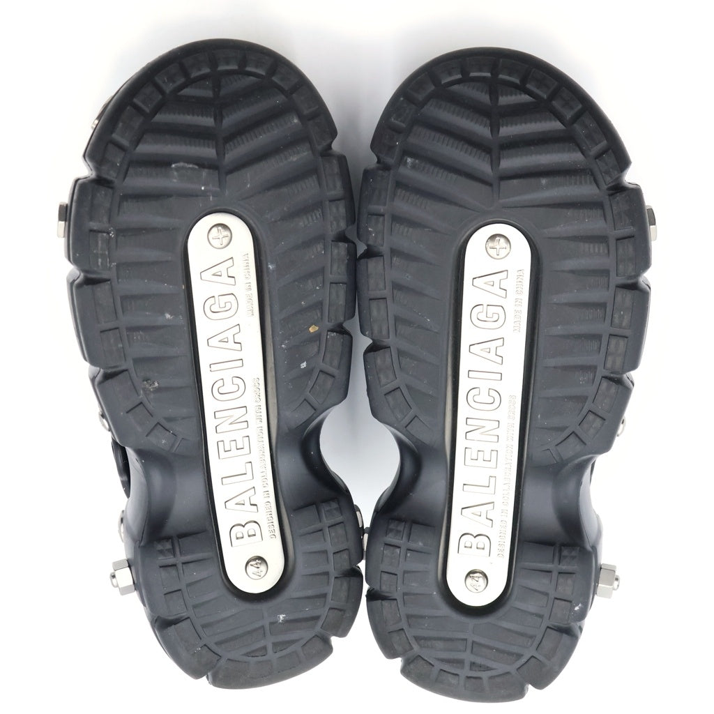 BALENCIAGA(バレンシアガ) 22SS ×crocs HARD CROCS クロックス プラットフォームスタッズ ハードクロックス ミュールサンダル ブラック