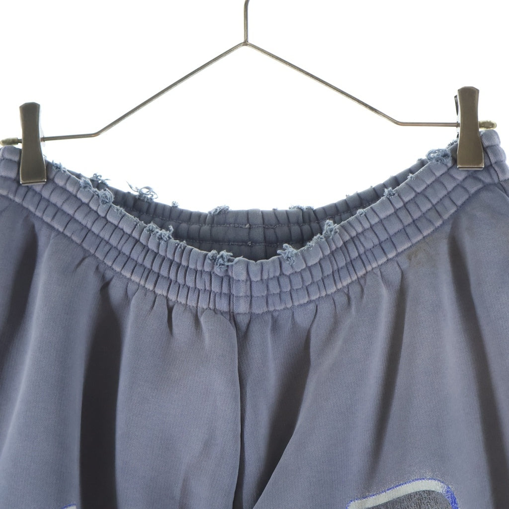 BALENCIAGA(バレンシアガ) SEE NOW BUY Baggy Sweatpants ロゴプリント バギースウェットパンツ ネイビー 787357 TQVF2