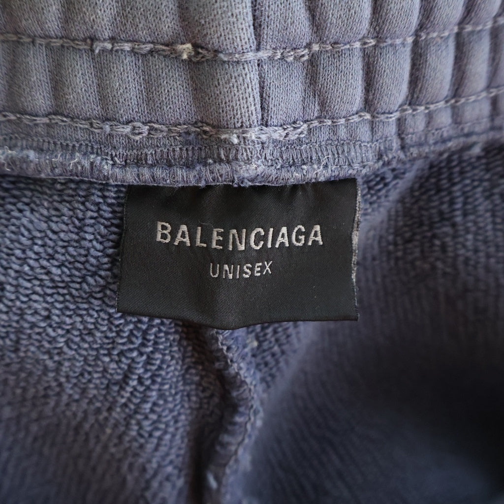 BALENCIAGA(バレンシアガ) SEE NOW BUY Baggy Sweatpants ロゴプリント バギースウェットパンツ ネイビー 787357 TQVF2