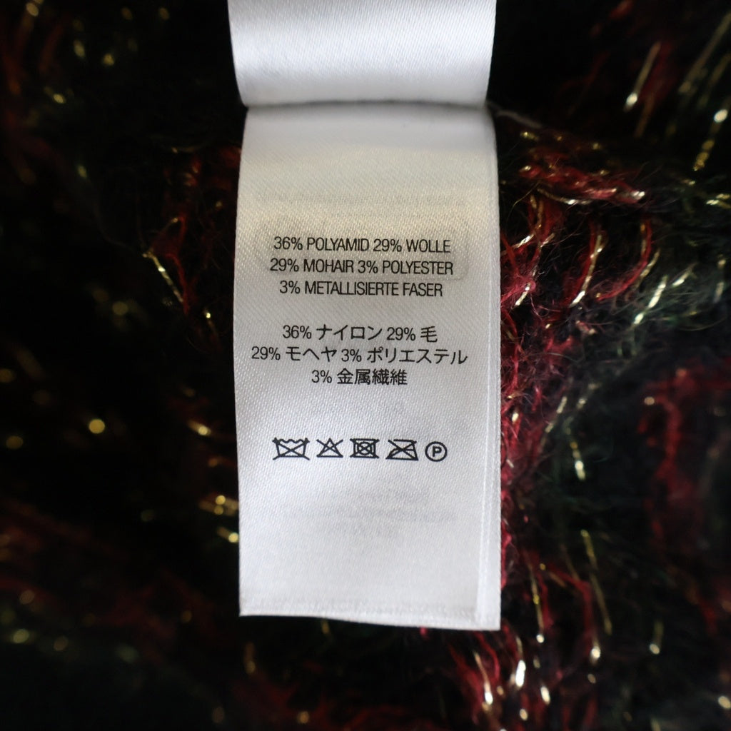 SUPREME(シュプリーム) 25AW Flowers Metallic Sweater フラワーズメタリック クルーネックニットセーター ブラック/レッド