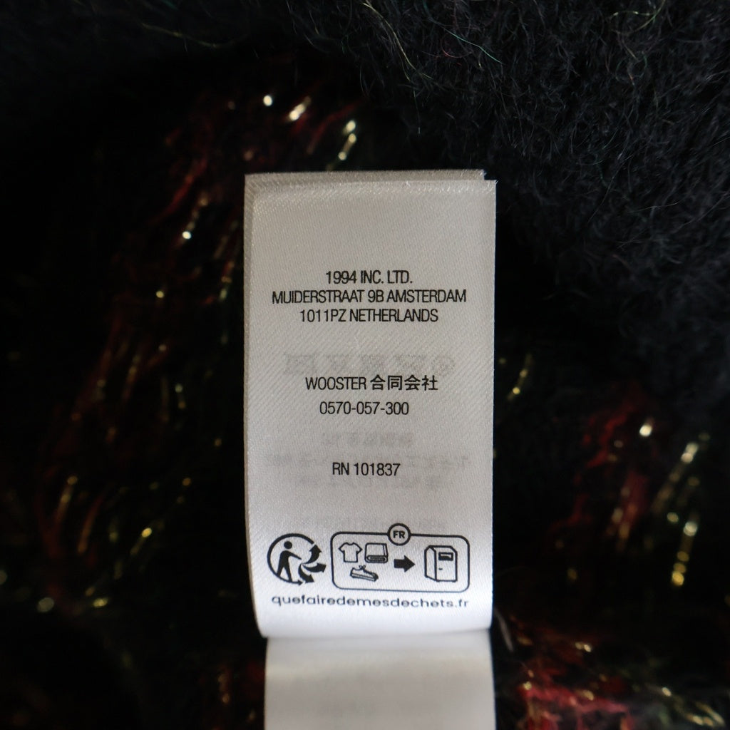 SUPREME(シュプリーム) 25AW Flowers Metallic Sweater フラワーズメタリック クルーネックニットセーター ブラック/レッド