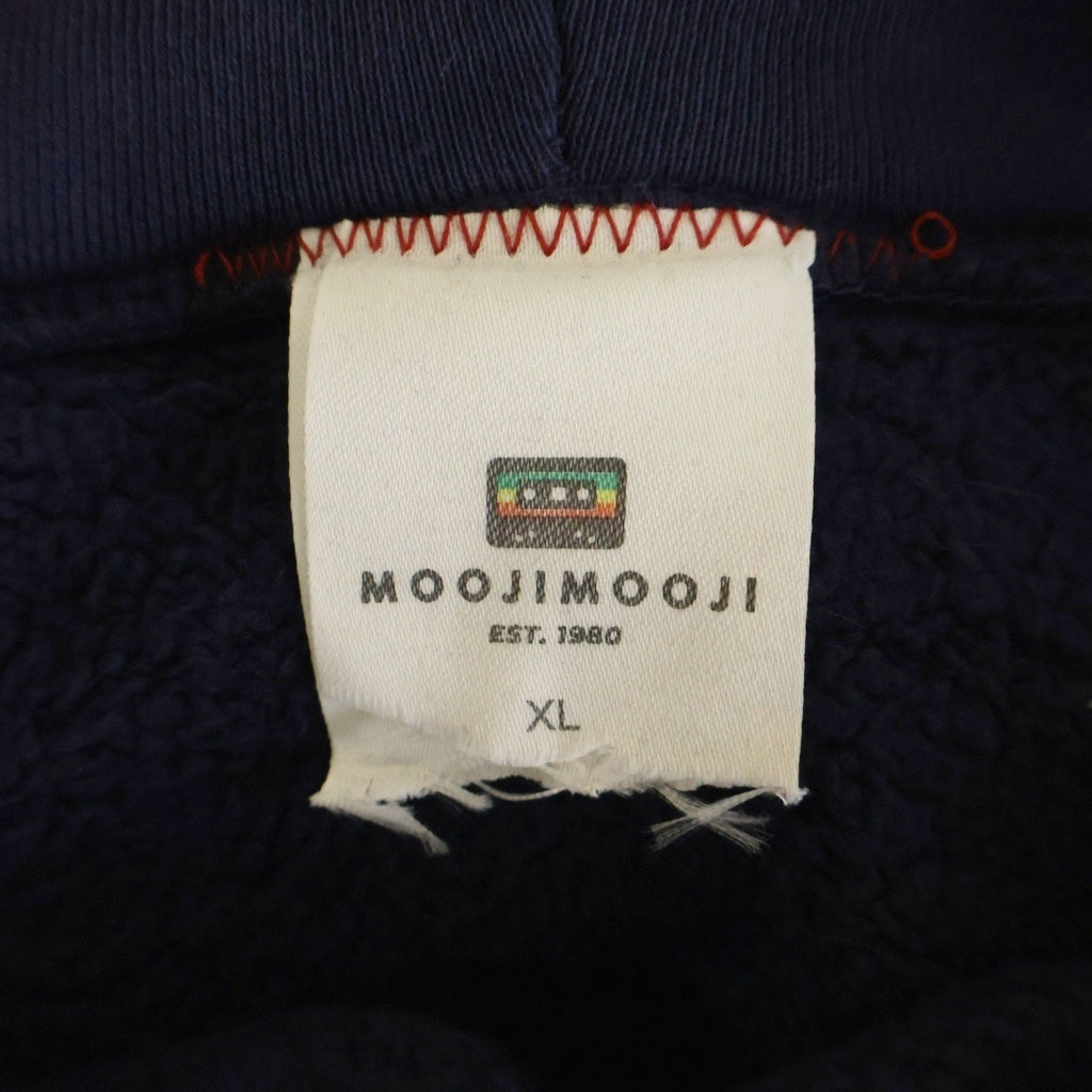 NO BRAND(ノーブランド) MOOJIMOOJI(ムージムージ) ヴィンテージダメージ加工 プルオーバーパーカー フーディー ネイビー