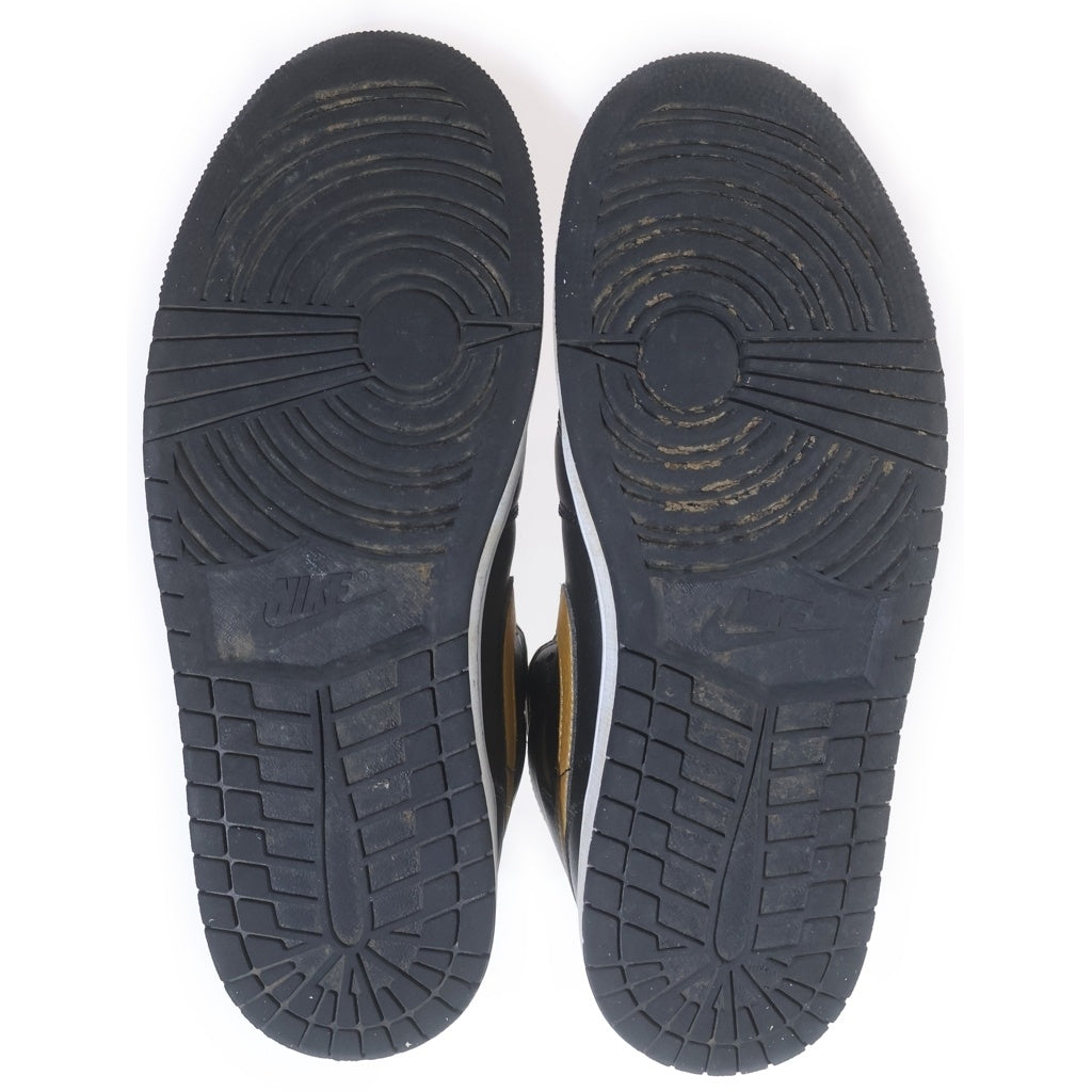 NIKE(ナイキ) AIR JORDAN 1 MID BLACK METALLIC GOLD エアジョーダン1 ミッド ブラックメタリックゴールド ミッドカットスニーカー ブラック/ゴールド US10/28cm DQ8426-071