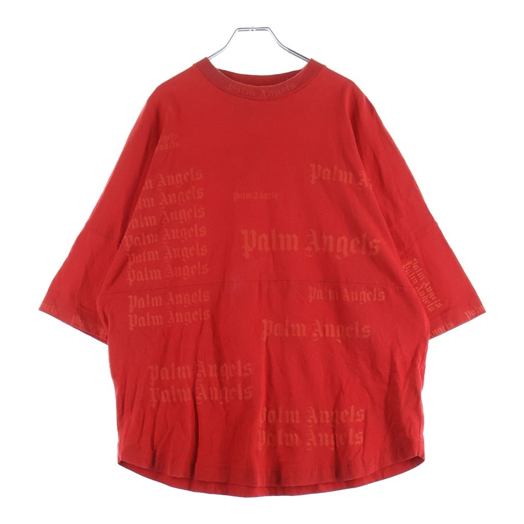 Palm Angels(パームエンジェルス) ULTRA LOGO OVER TEE ウルトラロゴオーバー 半袖Tシャツ カットソー レッド PMAA002S19413009