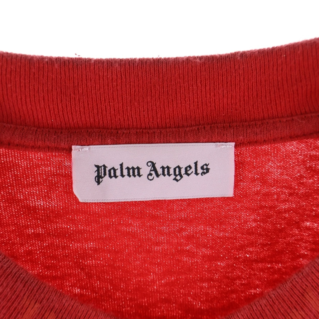 Palm Angels(パームエンジェルス) ULTRA LOGO OVER TEE ウルトラロゴオーバー 半袖Tシャツ カットソー レッド PMAA002S19413009