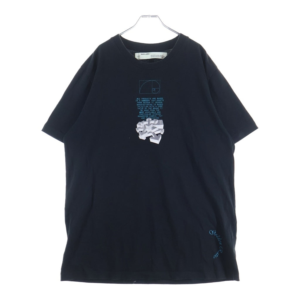 OFF-WHITE(オフホワイト) 20SS Dripping Arrows Slim S/S T-Shirt ドリッピングアローズ スリム 半袖Tシャツ カットソー ブラック OMAA027R20185005