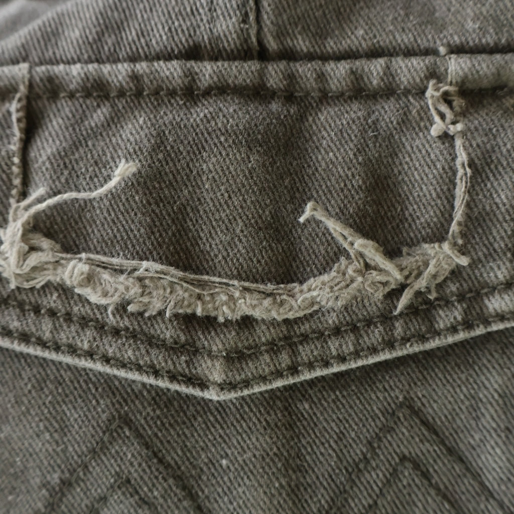 Matin Kim(マーティンキム) COLOR DYING CARGO PANTS ダイング サイドポケット カーゴ パンツ グレー レディース