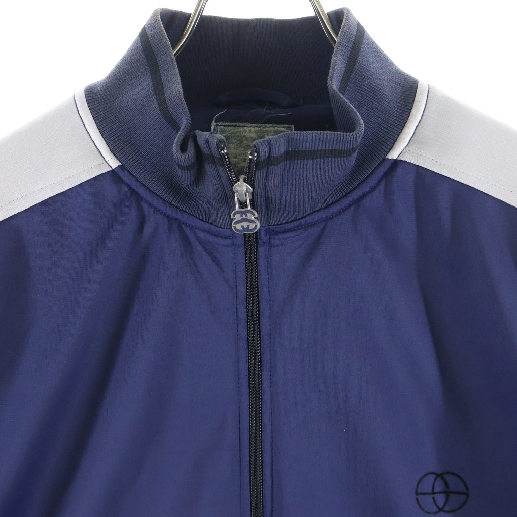 STUSSY(ステューシー) 90s OLD STUSSY Track Jacket オールドステューシー フロントロゴ刺繍 サイドライン トラックジャケット ネイビー
