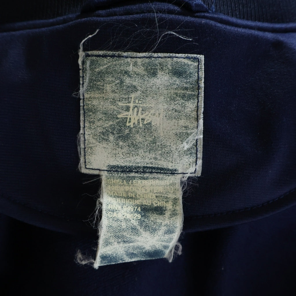STUSSY(ステューシー) 90s OLD STUSSY Track Jacket オールドステューシー フロントロゴ刺繍 サイドライン トラックジャケット ネイビー