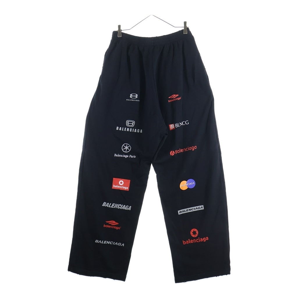 BALENCIAGA(バレンシアガ) 23SS TOP LEAGUE BAGGY トップリーグ プリント バギー スウェットパンツ ブラック 767853 TPVF1