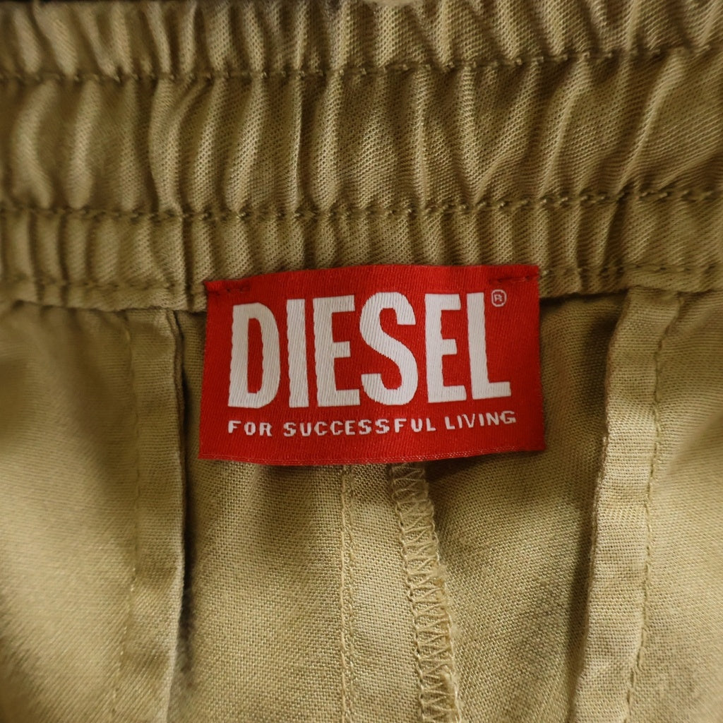 DIESEL(ディーゼル) P-GOLD-SPORT ロゴ刺繍 イージーワイドパンツ ベージュ A10677