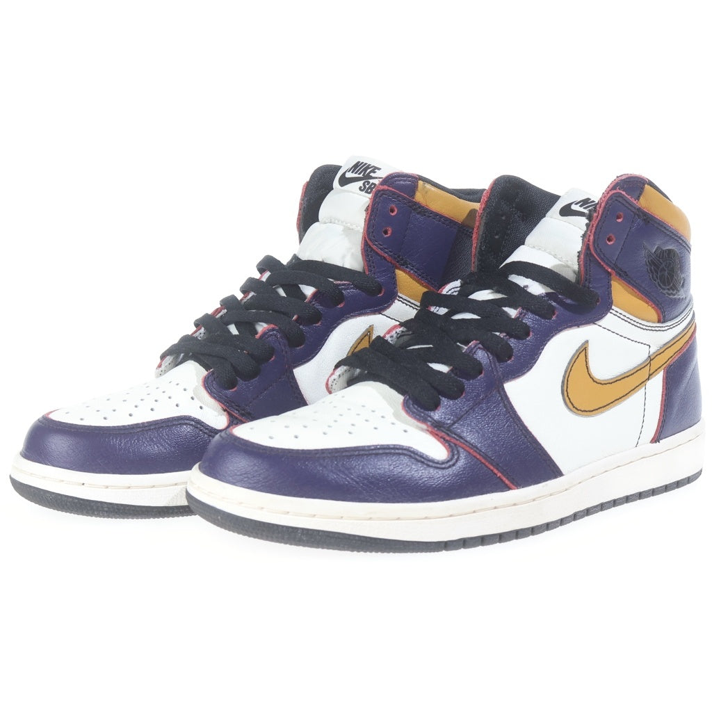 NIKE(ナイキ) AIR JORDAN 1 HIGH OG DEFIANT LA TO CHICAGO エアジョーダン1 エルエートゥーシカゴ ハイカットスニーカー ホワイト/パープル US9.5/27.5cm CD6578-507