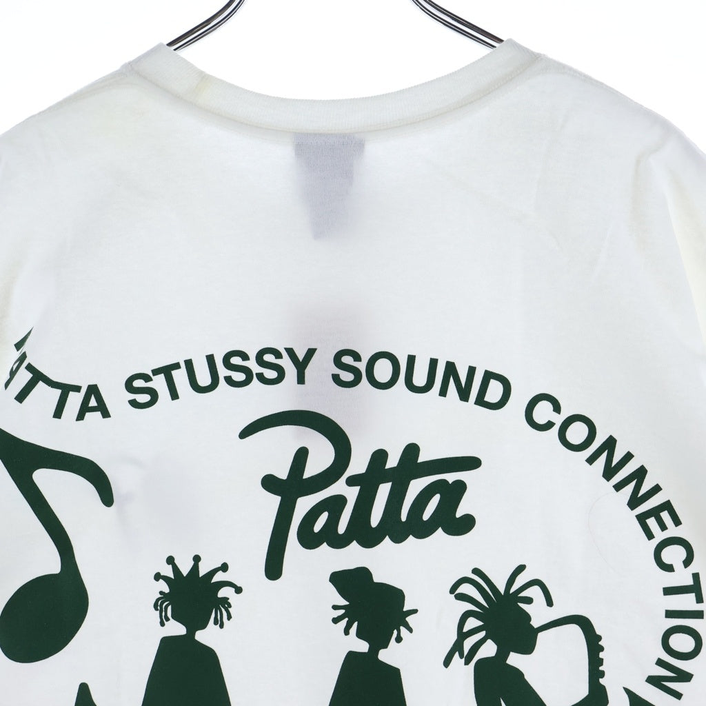 STUSSY(ステューシー) ×Patta Sound Connection Tee パタ サウンド コネクション クルーネック 半袖Tシャツ カットソー ホワイト