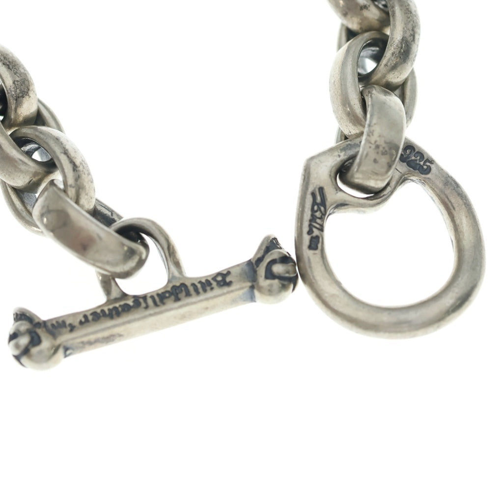 Bill Wall Leather/BWL(ビルウォールレザー) ×CRIME Skull Horseshoe Double Head Bracelet クライミー スカルホースシュー ダブルヘッド ブレスレット シルバー