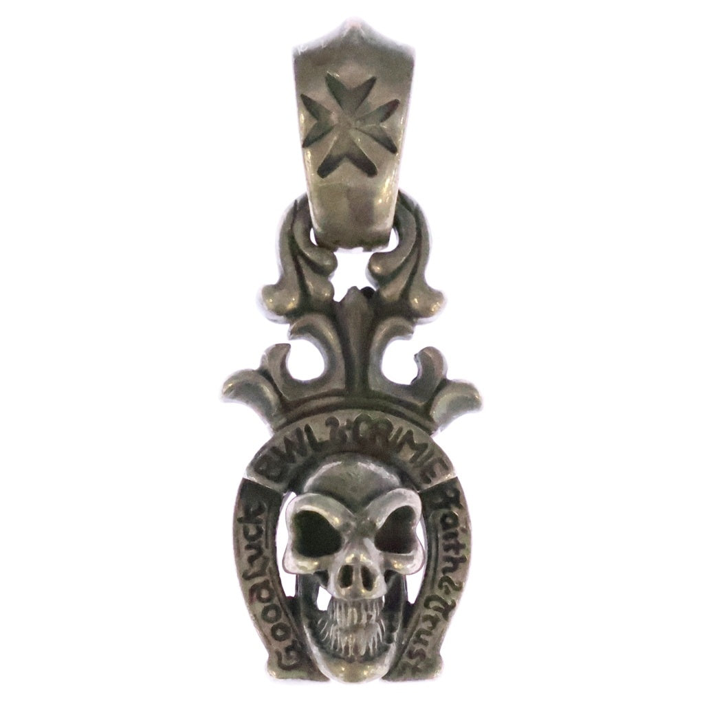 Bill Wall Leather/BWL(ビルウォールレザー) ×CRIME Skull Horseshoe Pendant Top クライミー スカル ホースシュー ペンダント トップ シルバー