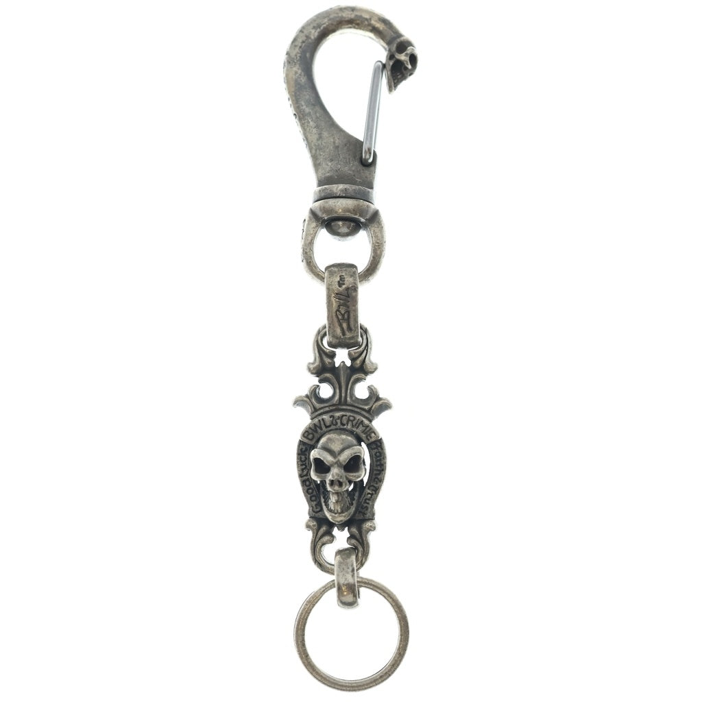 Bill Wall Leather/BWL(ビルウォールレザー) ×CRIME Crip Skull Horseshoe Pendant Top クライミー スカルクリップ スカル ホースシュー キーチェーン シルバー