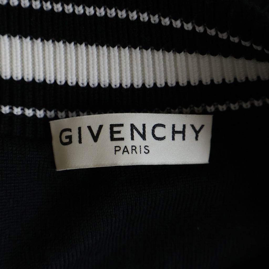 GIVENCHY(ジバンシィ) ロゴパッチ ニット スタジアム ウールジャケット ブラック