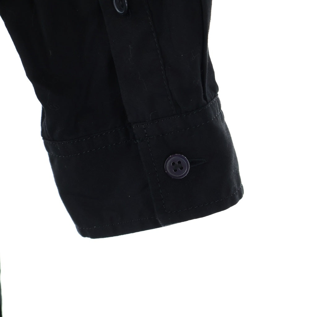 Yohji Yamamoto POUR HOMME(ヨウジヤマモト プールオム) フロントジッパーポケット ロング長袖シャツ ブラック HO-B16-514-2
