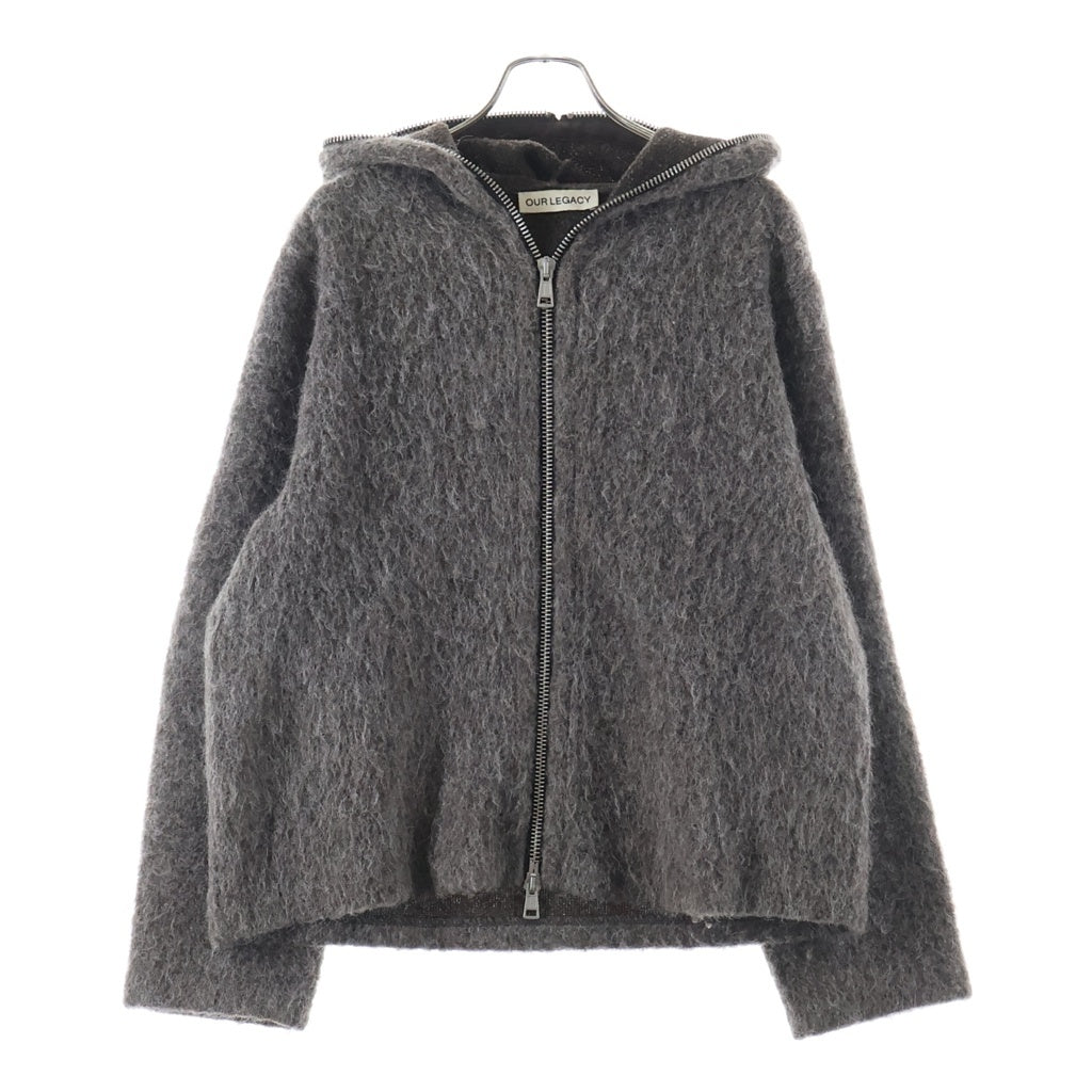 OUR LEGACY(アワーレガシー) Full Zip Hood モヘアニット フルジップフード パーカー フーディー グレー