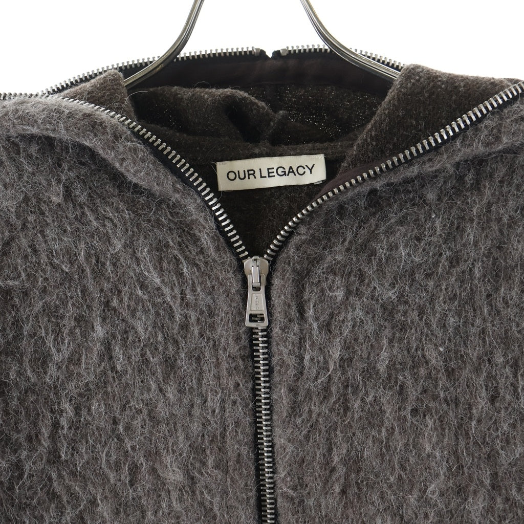 OUR LEGACY(アワーレガシー) Full Zip Hood モヘアニット フルジップフード パーカー フーディー グレー