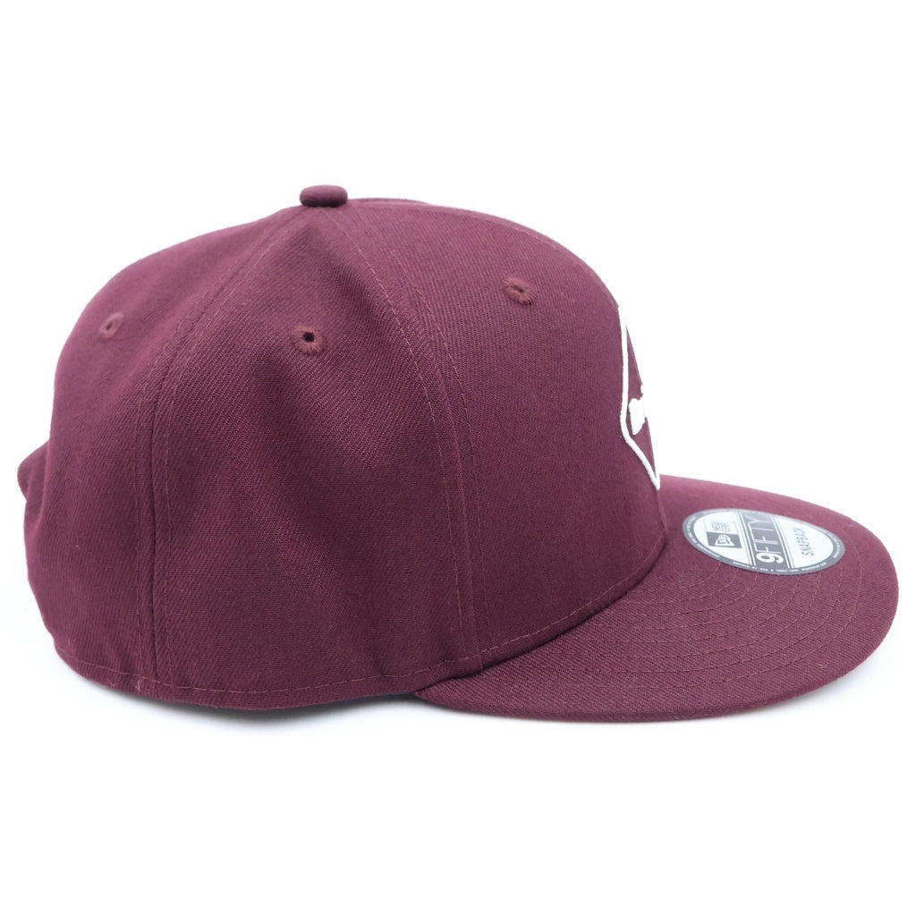 F.C.R.B./F.C.Real Bristol/FCRB(エフシーアールビー/エフシーレアルブリストル) ×NEW ERA ニューエラ ロゴ刺繍 6パネル ベースボールキャップ バーガンディ