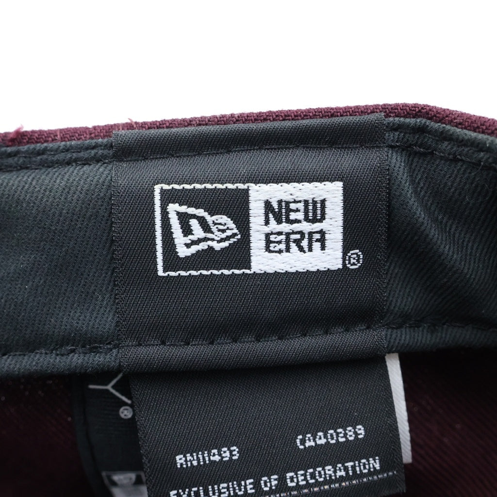 F.C.R.B./F.C.Real Bristol/FCRB(エフシーアールビー/エフシーレアルブリストル) ×NEW ERA ニューエラ ロゴ刺繍 6パネル ベースボールキャップ バーガンディ