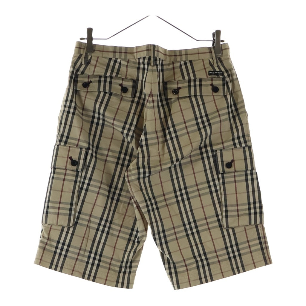 BURBERRY BLACK LABEL(バーバリー ブラックレーベル) ノバチェック カーゴハーフパンツ ショーツ ベージュ