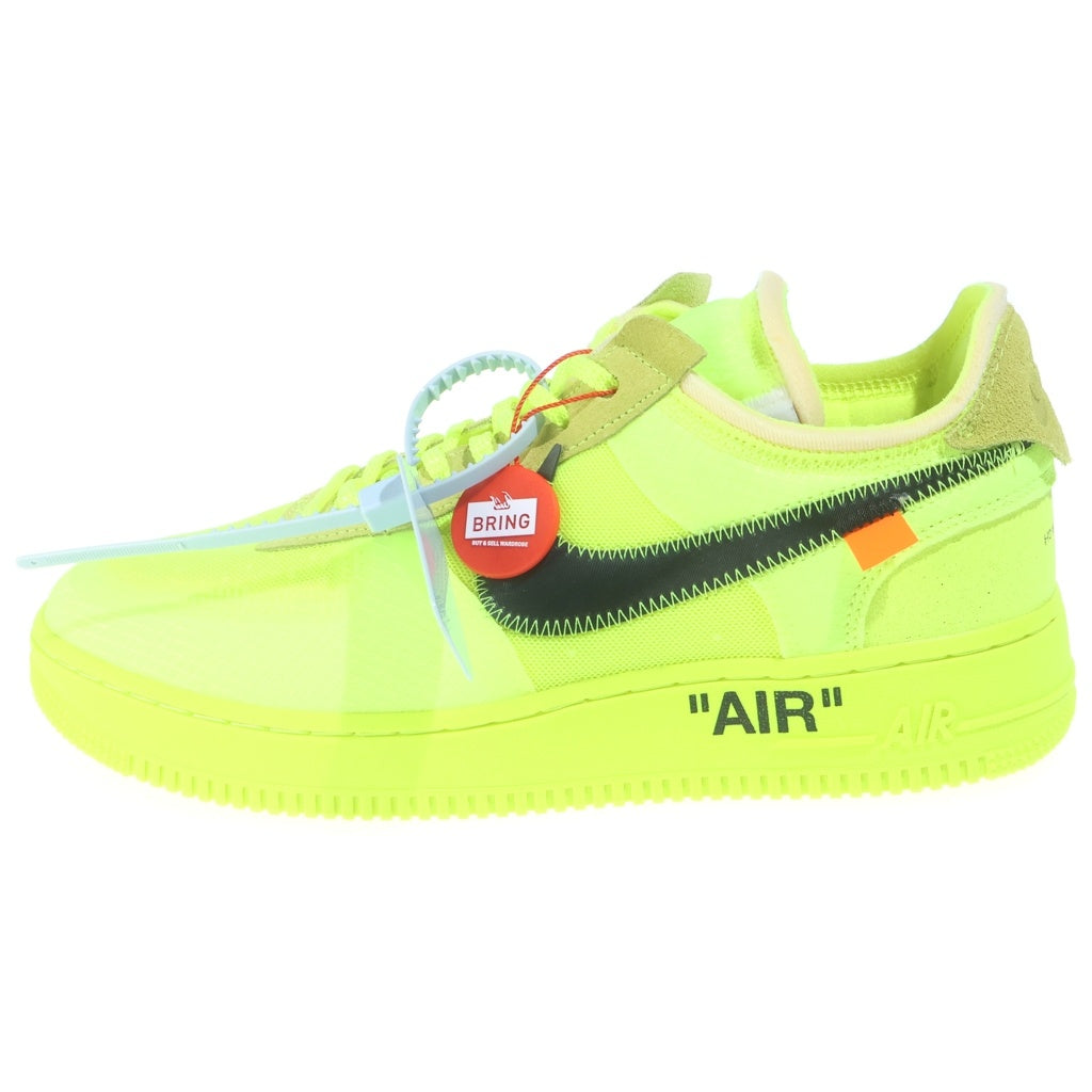 NIKE(ナイキ) ×OFF-WHITE AIR FORCE 1 LOW VOLT オフホワイト エアフォース1 ボルト ローカットスニーカー イエロー US9.5/27.5cm AO4606-700
