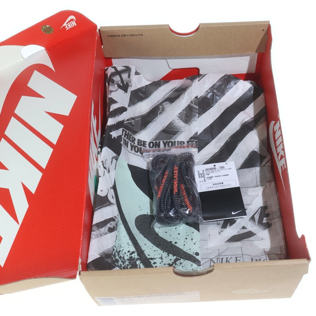 NIKE(ナイキ) ×OFF-WHITE AIR FORCE 1 LOW VOLT オフホワイト エアフォース1 ボルト ローカットスニーカー イエロー US9.5/27.5cm AO4606-700