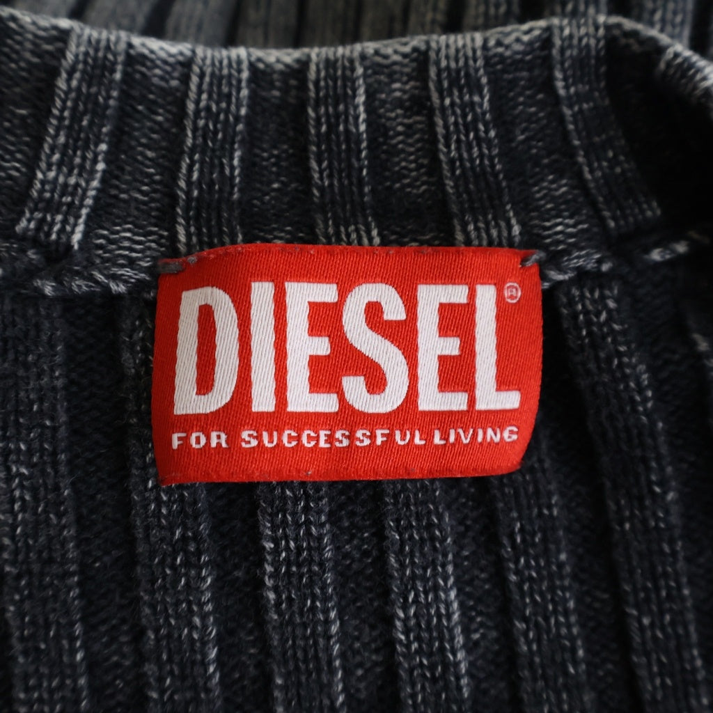 DIESEL(ディーゼル) 25SS K-MATTY ケーマッティ ジップアップ ニットカーディガン ブラック A17464 0QMAN