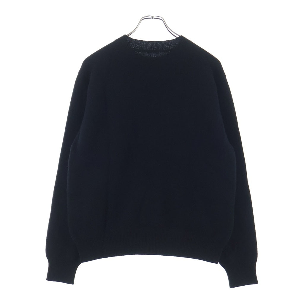 COMOLI(コモリ) 25AW ラムズウール クルーネック ニット セーター ブラック C03-06007