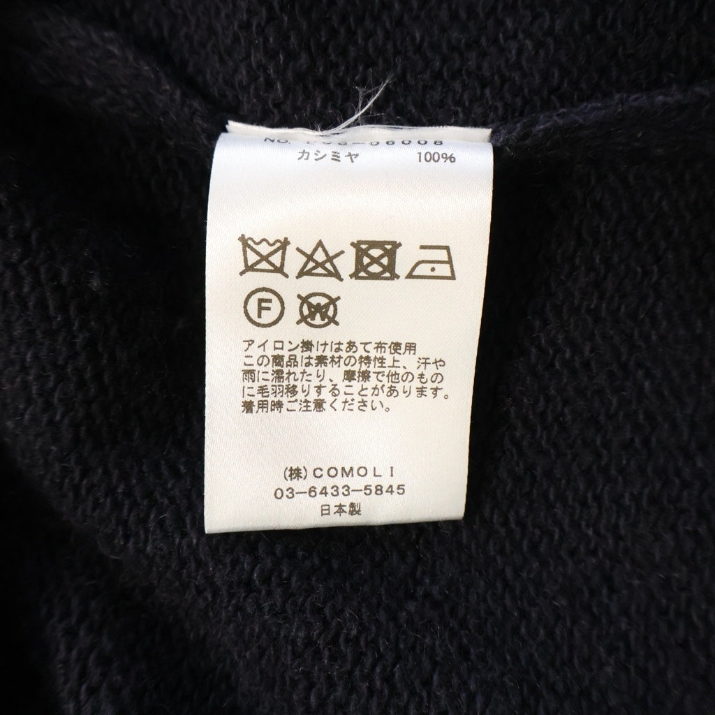 COMOLI(コモリ) 21AW カシミヤ クルーネック ニット セーター ネイビー U03-06008